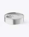 Metallic Tin Can With Pull Tab Mockup