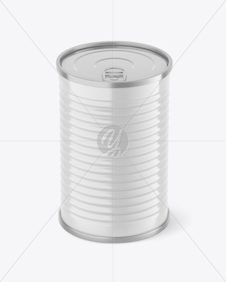 Glossy Tin Can Mockup