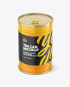 Glossy Tin Can Mockup