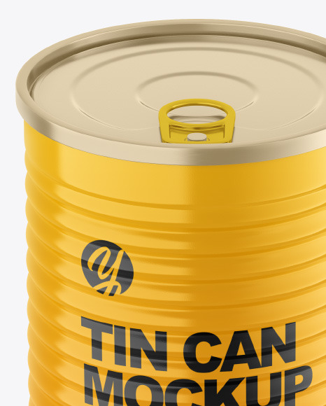 Glossy Tin Can Mockup