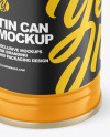 Glossy Tin Can Mockup