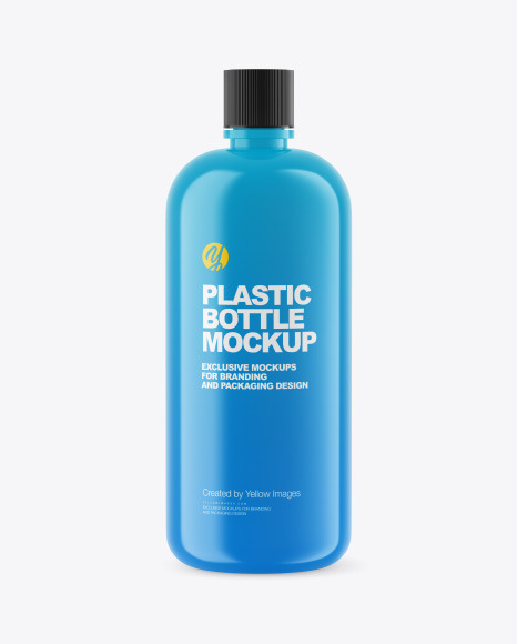 Glossy Bottle Mockup