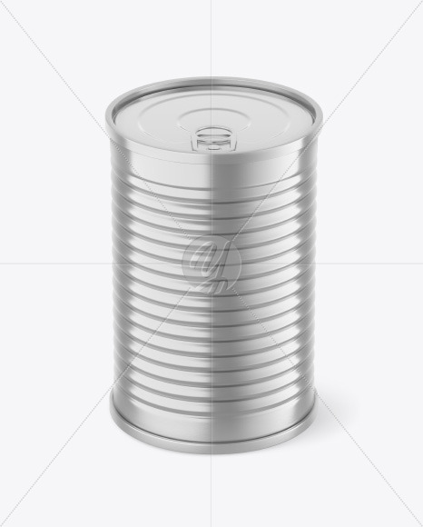 Metallic Tin Can Mockup