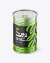 Metallic Tin Can Mockup