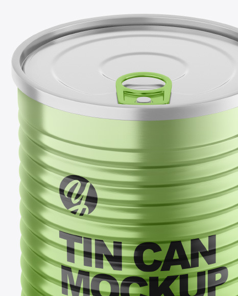 Metallic Tin Can Mockup