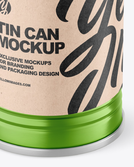 Metallic Tin Can Mockup