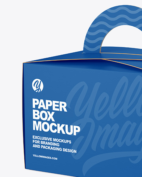 Paper Box w/ Handle Mockup