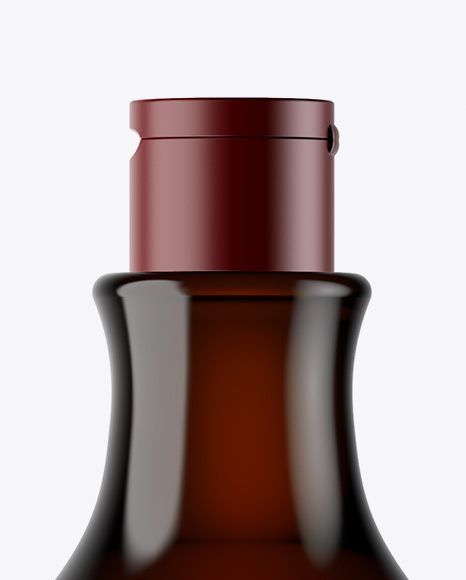 Dark Amber Cosmetic Bottle Mockup