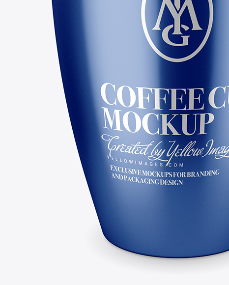 Metallic Cup Mockup (High-Angle Shot)