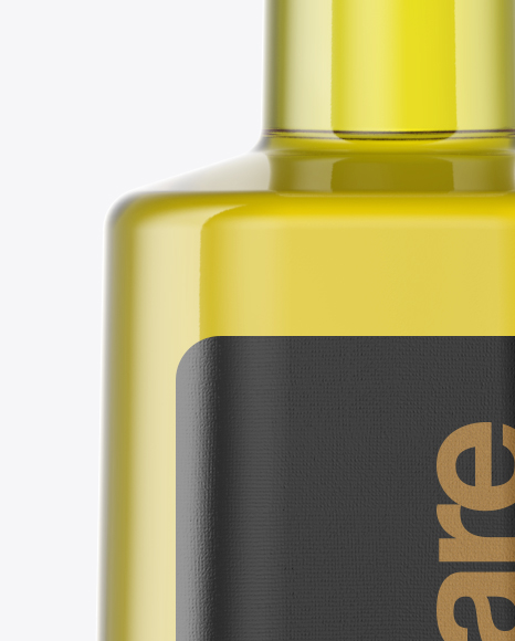 Clear Glass Olive Oil Bottle Mockup