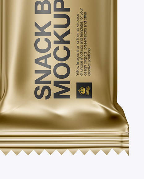 Matte Metallic Snack Bar Mockup