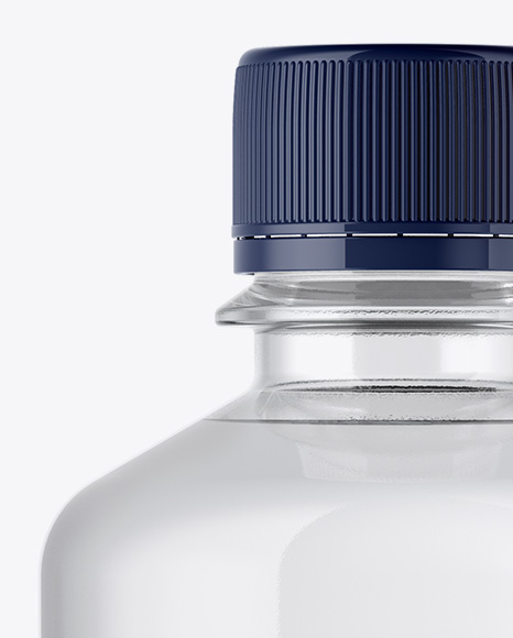 Clear Plastic 330ml Bottle Mockup