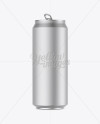 500ml Matte Metallic Aluminium Can Mockup