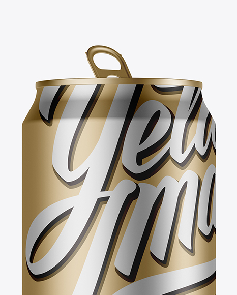 500ml Matte Metallic Aluminium Can Mockup