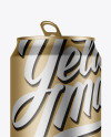 500ml Matte Metallic Aluminium Can Mockup