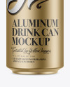 500ml Matte Metallic Aluminium Can Mockup