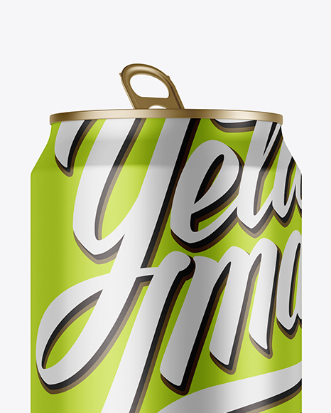 500ml Metallic Aluminium Can Mockup