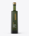 Green Glass Olive Oil Bottle Mockup