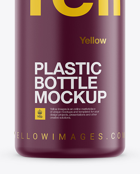 Matte Plastic Bottle Mockup