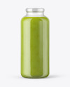 Green Smoothie Bottle Mockup - Front View