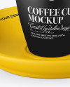 Matte Cup and Saucer Mockup (High-Angle Shot)