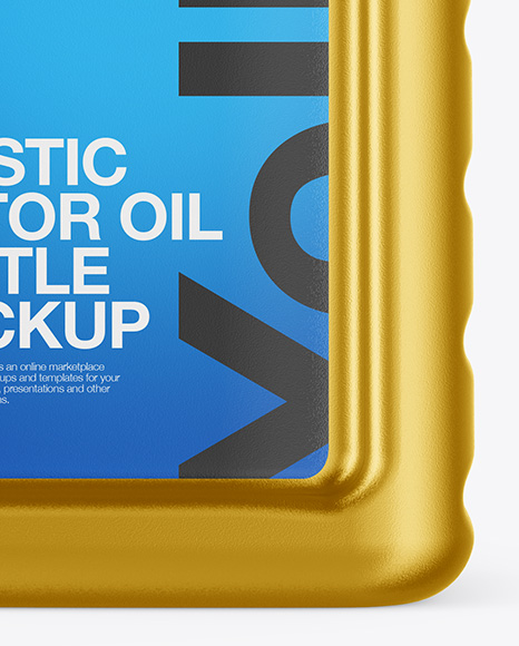 Metallic Motor Oil Bottle Mockup