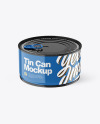 Glossy Tin Can With Pull Tab Mockup