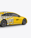 Electric Luxury Car Mockup - Back Half Side View