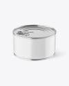 Matte Tin Can With Pull Tab Mockup