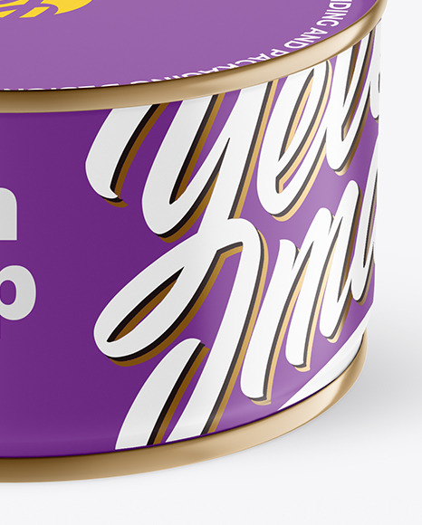 Matte Tin Can With Pull Tab Mockup