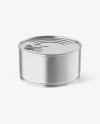 Metallic Tin Can With Pull Tab Mockup