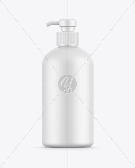 Plastic Bottle with Pump Mockup