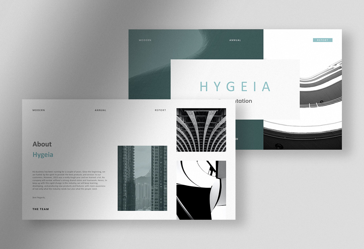Hygeia - Tranquil Modern Annual Report Presentation Hygeia - Tranquil Modern Annual Report Presentation