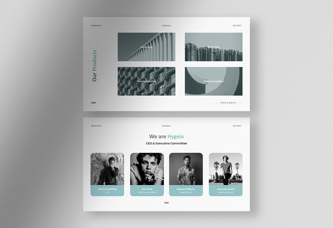 Hygeia - Tranquil Modern Annual Report Presentation Hygeia - Tranquil Modern Annual Report Presentation