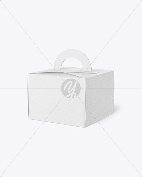 Kraft Paper Box w/ Handle Mockup