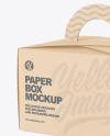 Kraft Paper Box w/ Handle Mockup