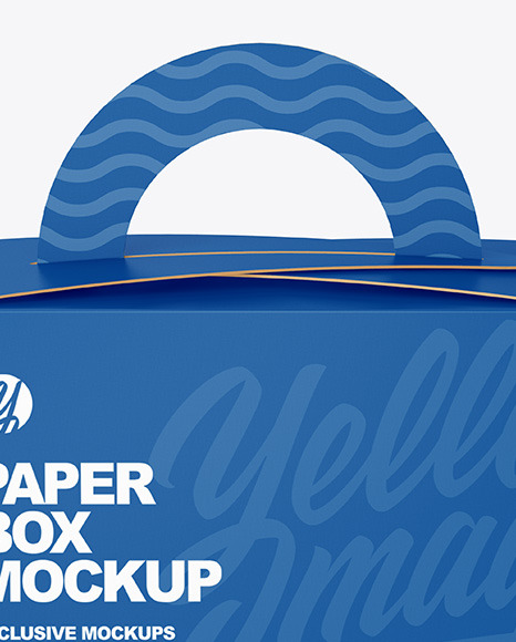 Paper Box w/ Handle Mockup