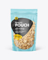 Frosted Plastic Pouch w/ Peanuts Mockup