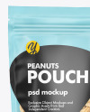 Frosted Plastic Pouch w/ Peanuts Mockup