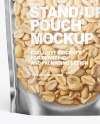 Frosted Plastic Pouch w/ Peanuts Mockup