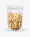 Clear Plastic Pouch w/ Peanuts Mockup