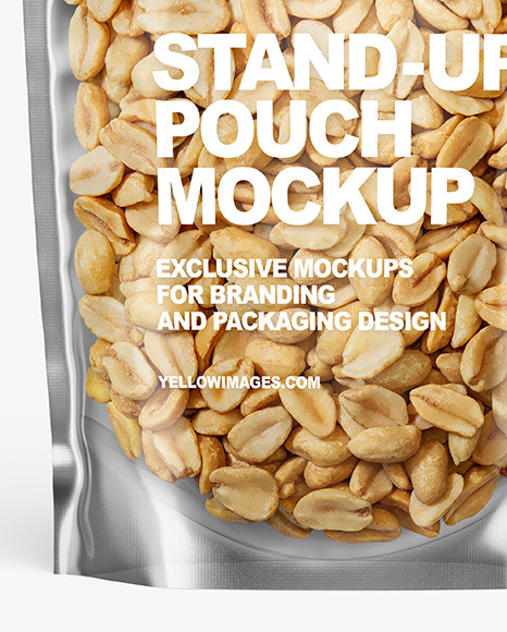 Clear Plastic Pouch w/ Peanuts Mockup