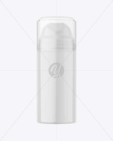 Glossy Plastic Bottle w/ Pump Mockup