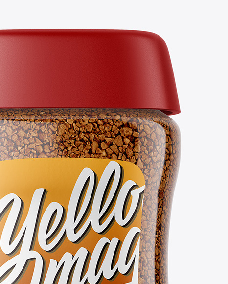 Instant Coffee Glass Jar Mockup