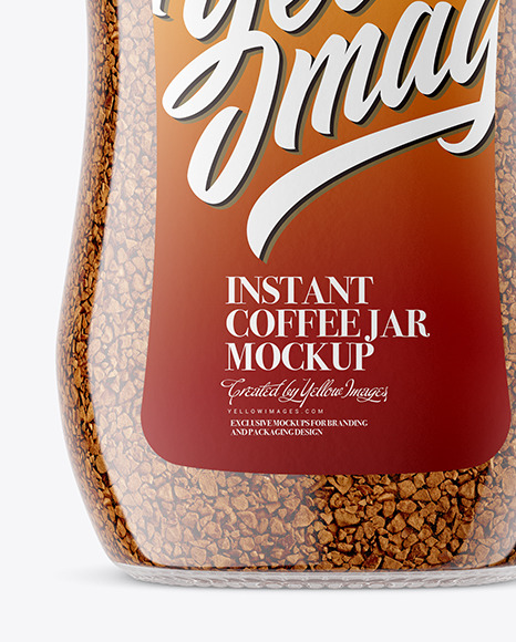 Instant Coffee Glass Jar Mockup