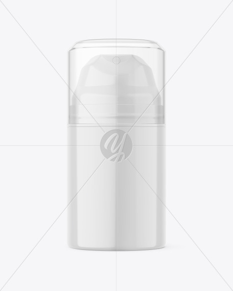 Glossy Plastic Bottle w/ Pump Mockup Glossy Plastic Bottle w/ Pump Mockup
