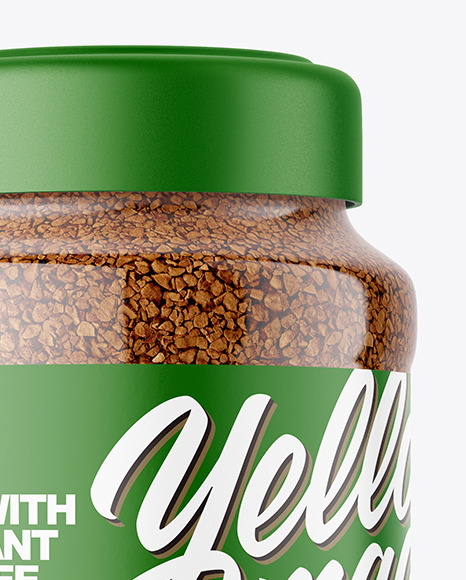 Instant Coffee Glass Jar Mockup