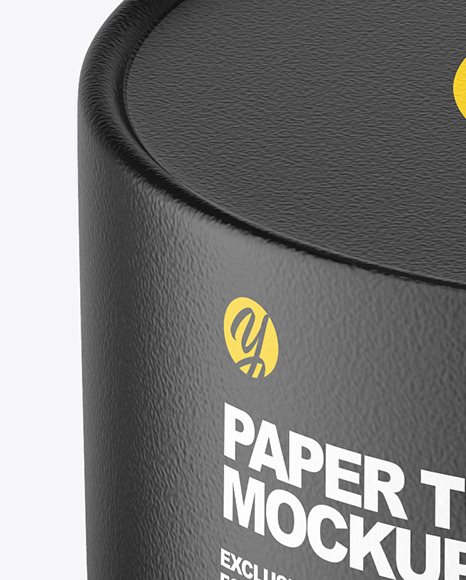 Paper Tube with Label Mockup