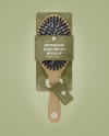 Wooden Hairbrush with Boar and Nylon Bristle Mockup