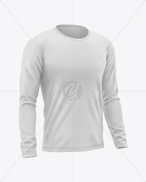 Men's T-Shirt Long Sleeve Mockup
